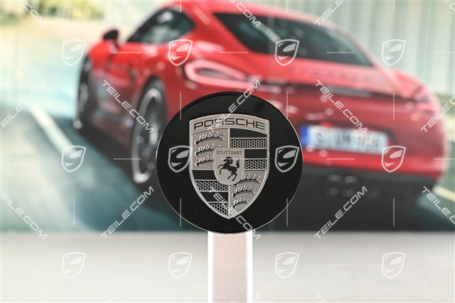 Dekielek koła, wklęsły, herb rod, czarny wysoki połysk