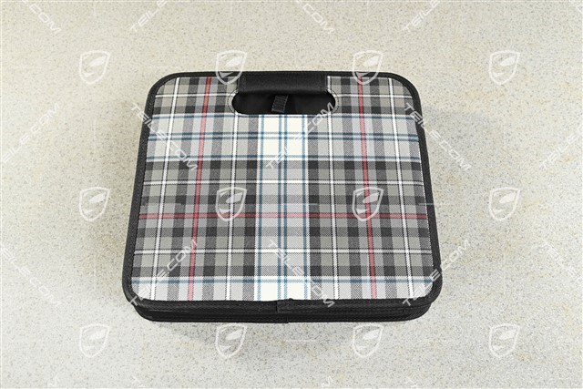 Foldable Luggage compartment box, 30 x 27,5 x 50, Turbo 50 Tartan fabric pattern