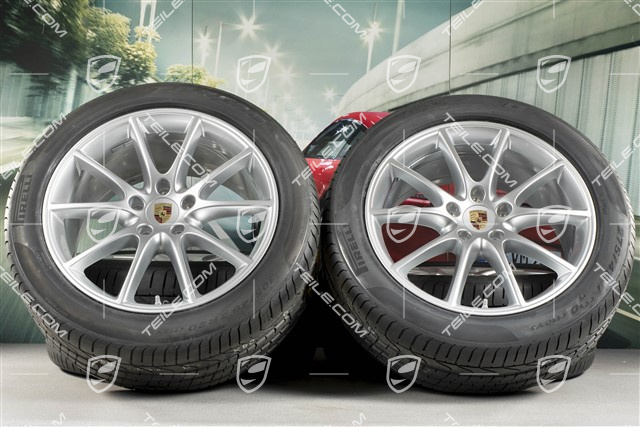 20-inch Cayenne Coupé Design summer wheel set, rims 9J x 20 ET50 + 10,5J x 20 ET55 + Pirelli P Zero summer tyres 275/45 R20 + 305/40 R20, with TPMS