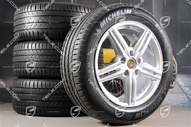 19-inch Cayenne Design II summer wheel set, 4x wheel 8,5 J x 19 ET 59 + 4x tyres 265/50 R 19 110Y XL, with TPMS