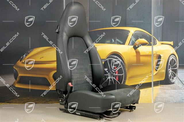 Seat, manual adjustable, heating, Leatherette/Alcantara, Black, damage, L