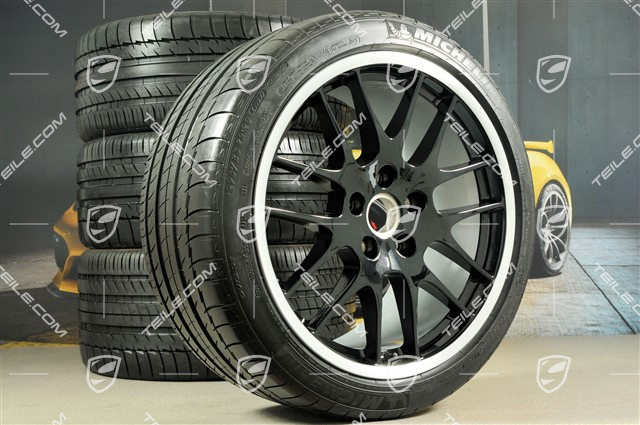 20" RS Spyder Design Sommerräder Satz, Felgen 9,5J x 20 ET65 + 11J x 20 ET 68 + Reifen 255/40 ZR 20 + 295/35 ZR20, in Schwarz