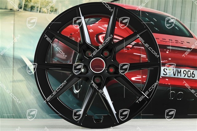 20+21" Carrera S komplet felg, 8,5J x20 ET50 + 11,5J x 21 ET79, czarny satynowy półmat