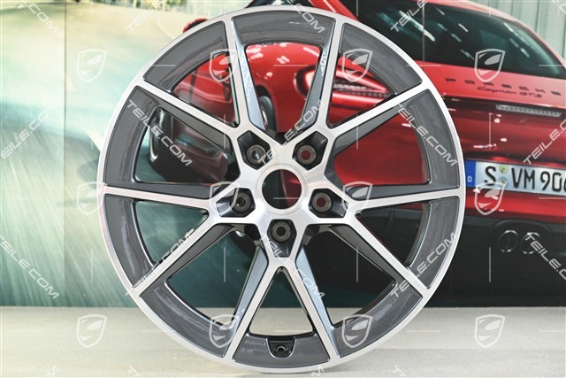 20+21" Carrera S Felgensatz, 8,5J x20 ET50 + 11,5J x 21 ET79, Wanadium Grey