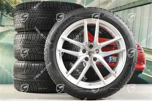 20" "Macan S" Winterräder Satz, Felgen 9J x 20 ET26 + 10J x 20 ET19, NEUE Michelin Winterreifen 265/45 R 20 + 295/40 R 20, mit RDK-Sensoren