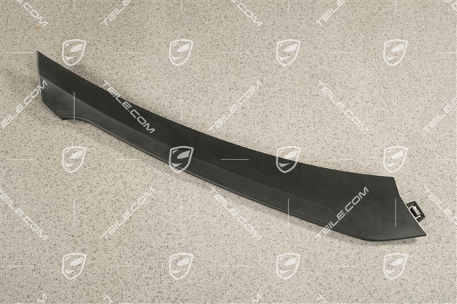 Turbo S, Disc / trim upper for front bumper retaining frame, Black, R