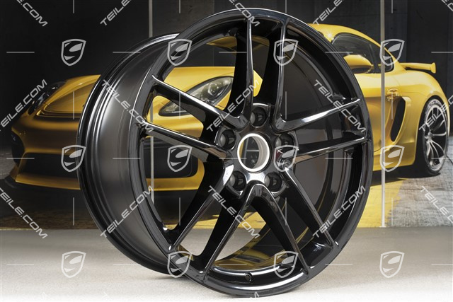 19-inch wheel, Panamera Turbo II, 10J x 19 ET 61, black high gloss