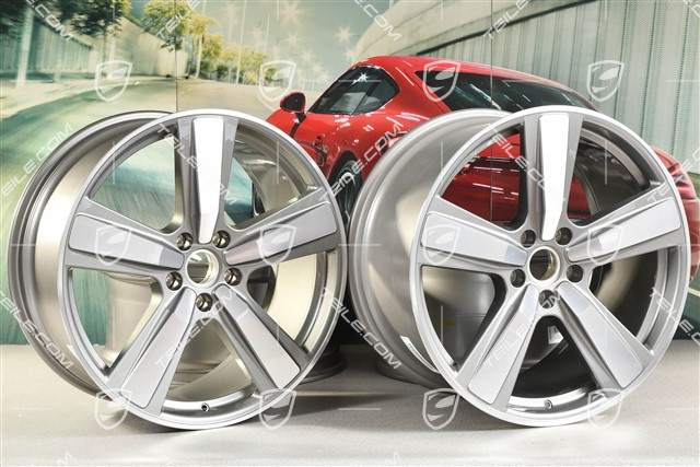 22" Felgensatz Cayenne Exclusive Design Sport, 10J x 22 ET48 +11,5J x 22 ET61, Platinsilber