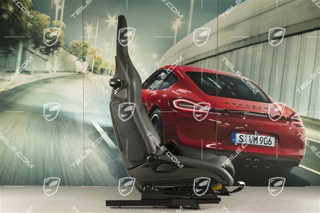 Sportschalensitz, Beifahrerseite, klappbar, Leder/Alcantara Schwarz, Naht in Silber, mit GT3 Schriftzug, R