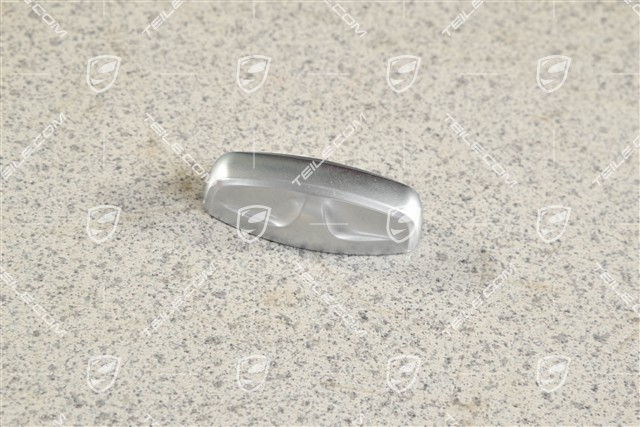 Actuator button, vertically adjustable seat, galvano silver