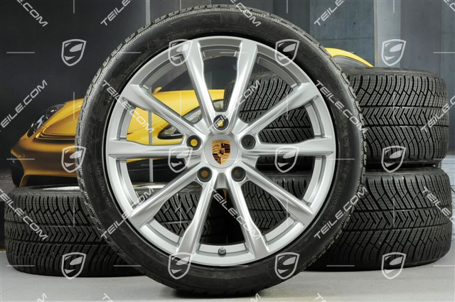 19" Boxster S Winterräder Satz, Felgen 8J x 19 ET57 + 10J x 19 ET45 + NEUE Michelin Pilot Alpin 4 Winterreifen 235/40 R19 + 265/40 R19