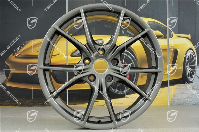 20-inch wheel rim set Carrera S IV, 8,5J x 20 ET49 + 11J x 20 ET78, for winter wheels, C2/C2S, Platinum satin-mat