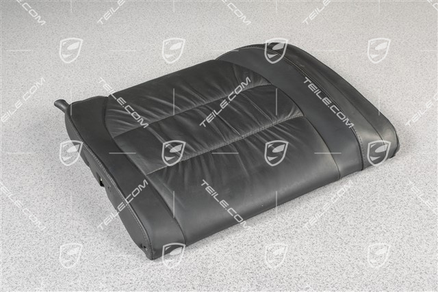 Back seat backrest, Draped leather, black, Cabrio, R