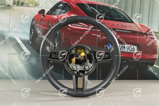 PDK, Multifunktionslenkrad, 3-Speichen, Leder Graphitblau