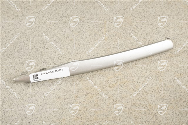 Front bumper Retaining frame lower cover, black satin, upper, L