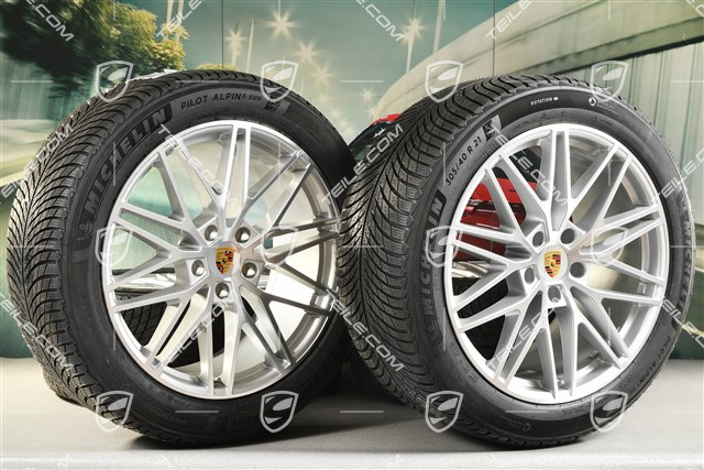 21-inch Cayenne COUPE "RS Spyder Design" winter wheel set, rims 9,5J x 21 ET46 + 11,0J x 21 ET49 + NEW Michelin Pilot Alpin 5 SUV winter tyres 285/45 R21 + 305/40 R21, with TPMS