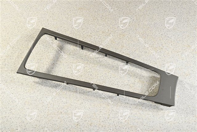 Blende Mittelkonsole, Leder Achatgrau