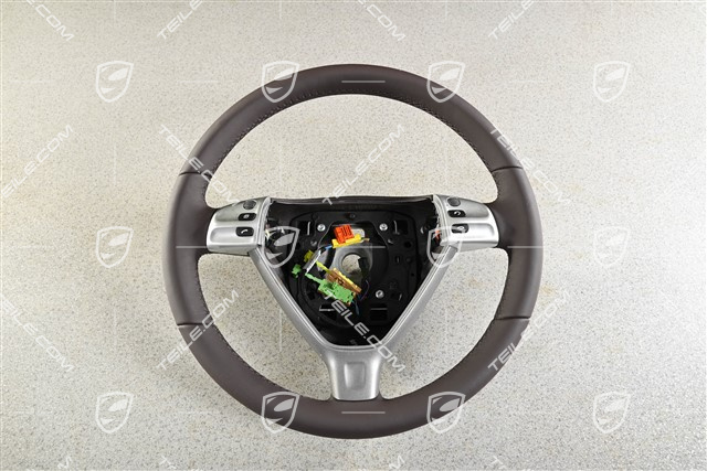 3-spoke steering wheel, multifunction for manual transmission, Smooth Leather Cocoa