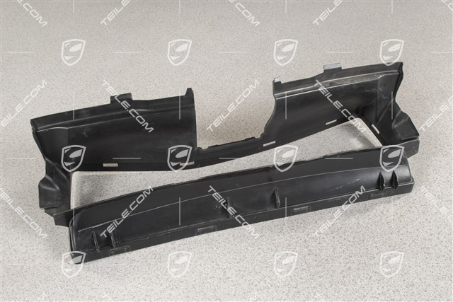 Air duct / Guide, Front Bumper with ACC, black matte