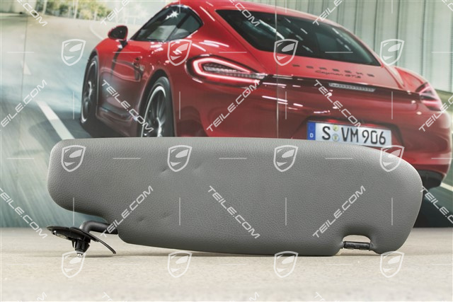 Osłona przeciwsłoneczna, Coupe, skóropodobna, Stone grey, L