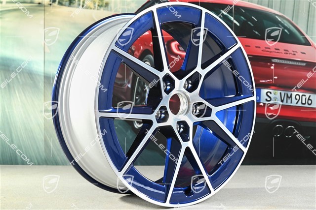 20" Carrera S wheel rim, 8.5J x 20 ET50, gentian blue