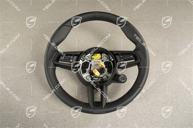 Sports Steering wheel GT leather, multifunction, heated, black/black leather