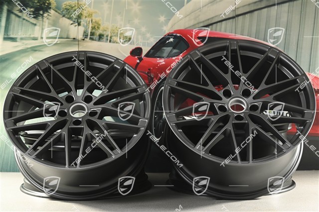 22" komplet felg Macan RS Spyder Design, 9J x 22 ET29 + 11J x 22 ET47, vesuvio grey