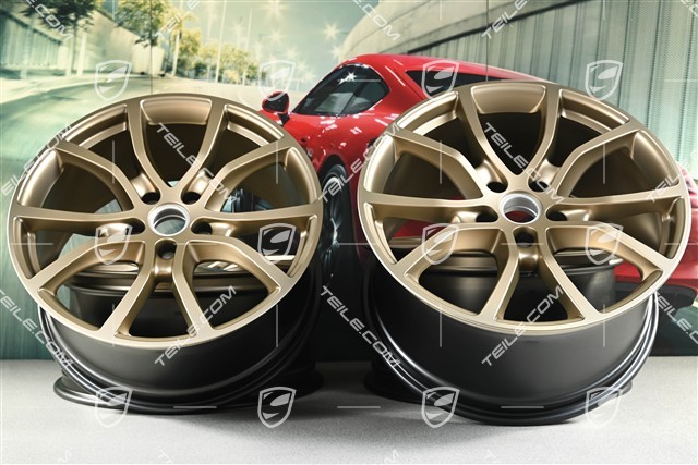21-inch wheel rim set Cayenne Exclusive Design, 11J x 21 ET58 + 9,5J x 21 ET46, neodyme