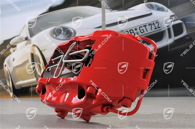 Festsattel ohne Belag, rot, Turbo / 4S / S2 / RS, L