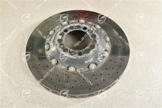 PCCB Keramik-Bremsscheibe, 991.2 C2/C2S/C4/C4S / 991.1 Turbo / 991.2 Turbo, minimal beschädigt, L