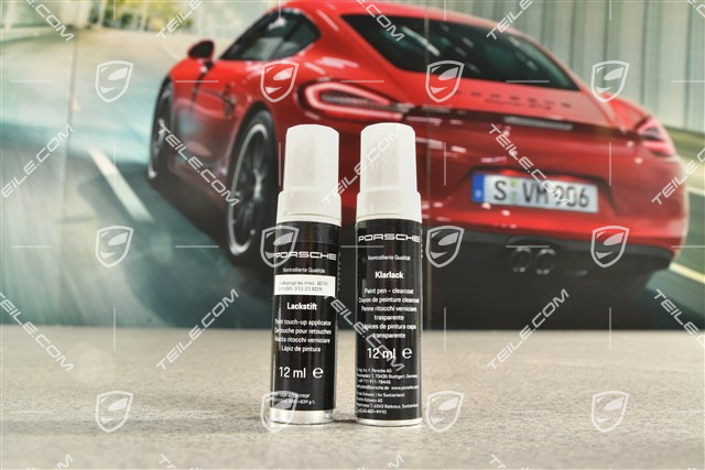 Paint touch-up applicator base coat, Clear lacquer) Volcanogrey-Metallic 2H