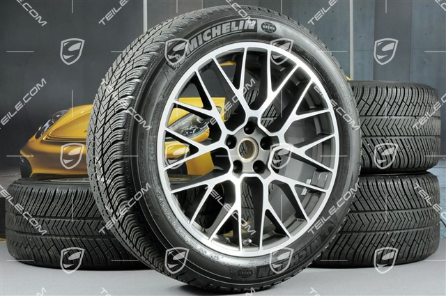 20" "RS Spyder Design" Winterräder Satz, Felgen 9J x 20 ET26 + 10J x 20 ET19 + NEUE Michelin Winterreifen 265/45 R 20 + 295/40 R 20, mit RDK-Sensoren