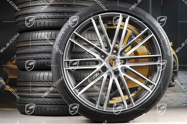 21" Turbo IV Sommerräder, Felgen 9,5J x 21 ET71 + 11,5J x 21 ET69 + NEUE Continental Sommerreifen 275/35 ZR21 + 315/30 ZR21, mit RDK-Sensoren