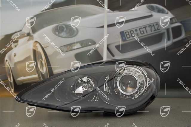 Xenon headlight set, bi-xenon, Turbo, black, L+R