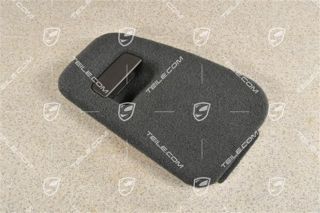 Deckel, Seitenwandverkleidung, Teppich / Perlvelours, Schwarz, R