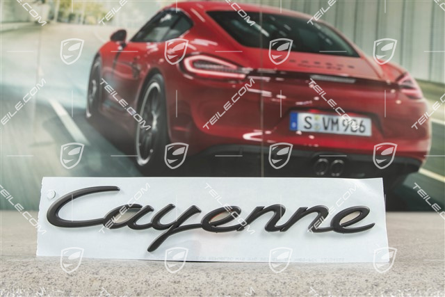 Badge / Emblem CAYENNE Silky gloss Black