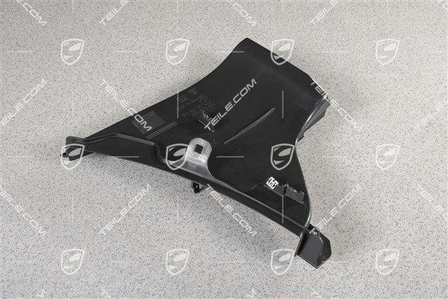 Air guide / duct, black matte, L