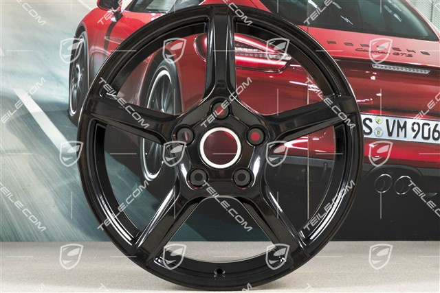 18-inch wheel rim Boxster IV, 8J x 18 ET57, black high gloss