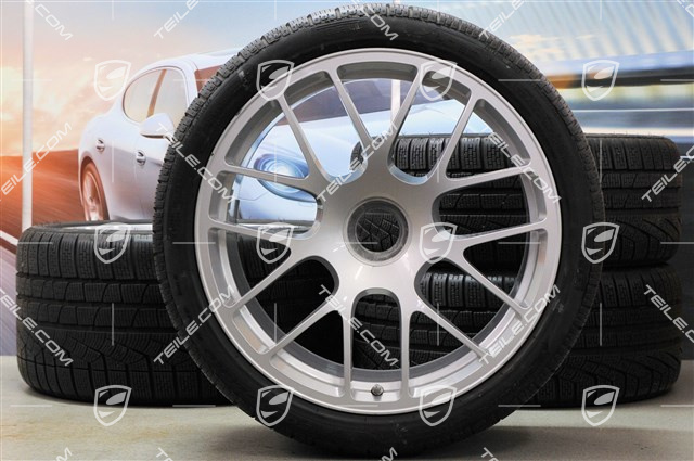 19" Komplet kół zimowych RS Spyder, felgi na centralną śrubę 8,5J x 19 ET56 + 11J x 19 ET51 + NOWE opony zimowe Pirelli 235/35 R19 + 295/30 R19, z czujnikami RDK