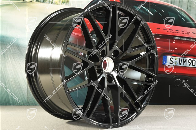 21" Felgensatz Cayenne RS Spyder Design, 11J x 21 ET58 + 9,5J x 21 ET46, schwarz hochglanz
