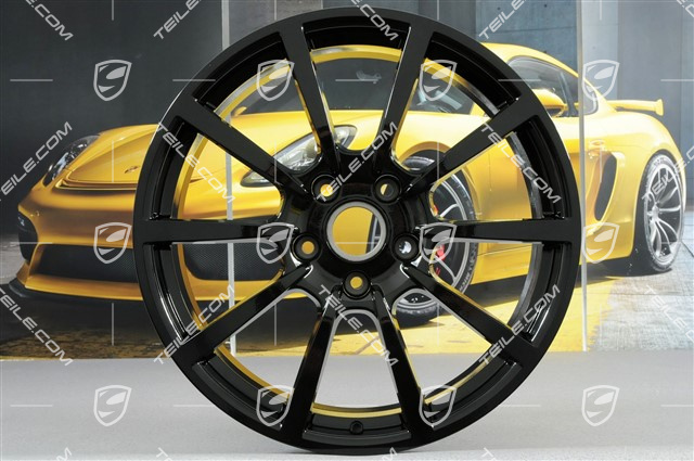 20-inch Carrera Classic (II) whee rim set, 8,5 J x 20 ET49 + 11,5 J x 20 ET56, in black