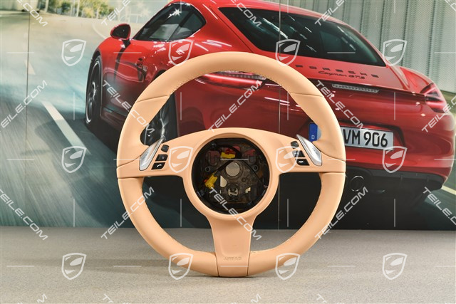 Multifunction steering wheel, heated, Smooth Leather, Luxor Beige