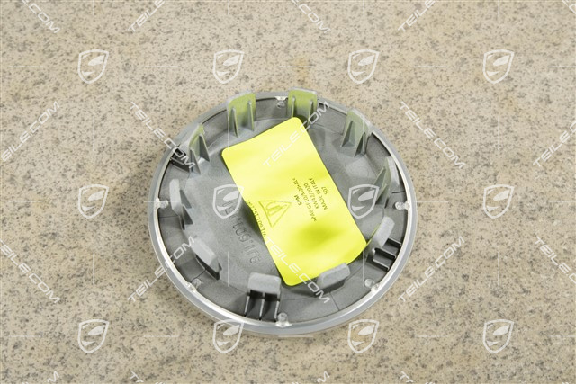 Radzierdeckel, Wappen farbig, schwarz hochglanz/ Ring in silber