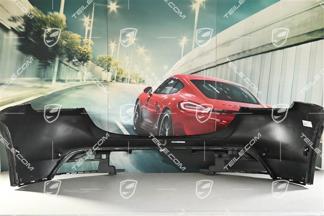 Rear bumper, ultrasound parking aid with side protection