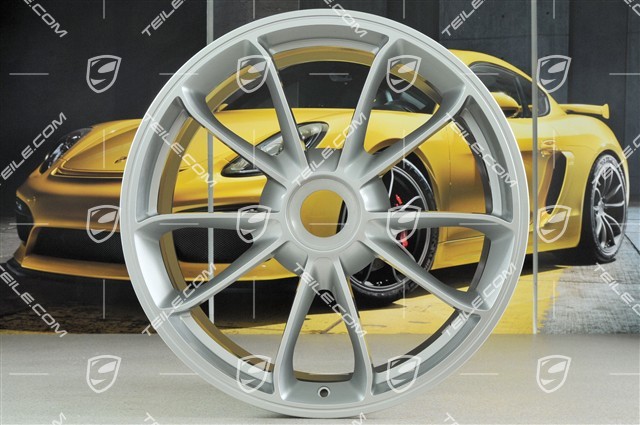 20" rims set GT3, 9J x 20 ET55 + 12J x 20 ET47, Brilliant silver