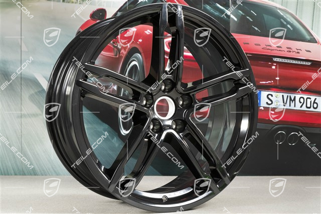 19" Wheel rim, Turbo, 8J x 19 ET21, black high gloss