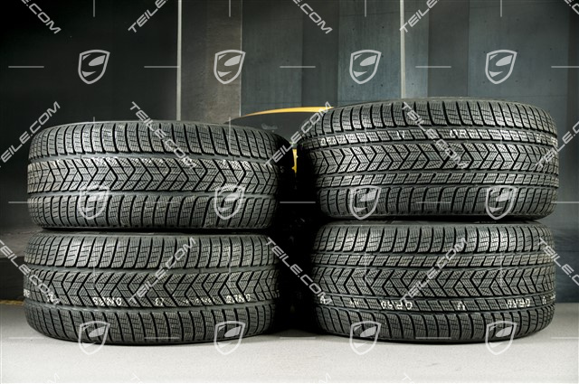 20" koła zimowe Cayenne Sport, komplet, felgi 9J x 20 ET50 + 10,5J x 20 ET64 + opony zimowe Pirelli 275/45 R20 + 305/40 R20, z czujnikami ciśnienia