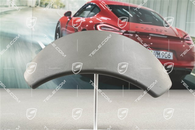 Instrument cluster cover, leather, Stone grey