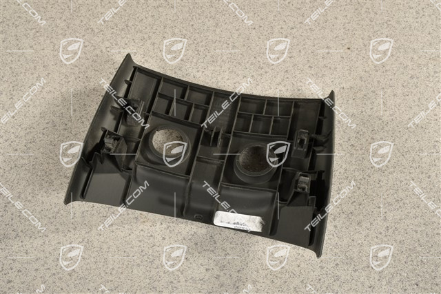 Trim for centre console, rear, with duble slot, Black