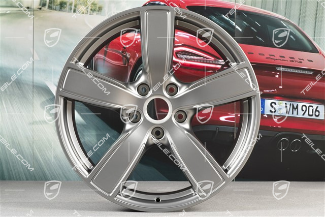 20" Felgensatz Carrera Sport, 8,5J x 20 ET49 + 11,5J x 20 ET56, Platinum Seidenmatt